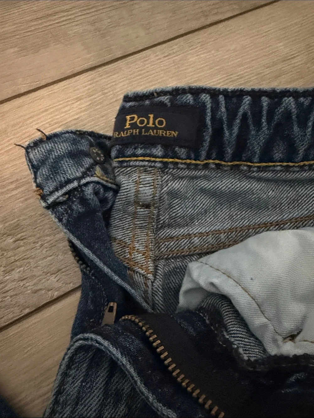 Ralph Lauren Men's Straight Denim Jeans in Blue Wash